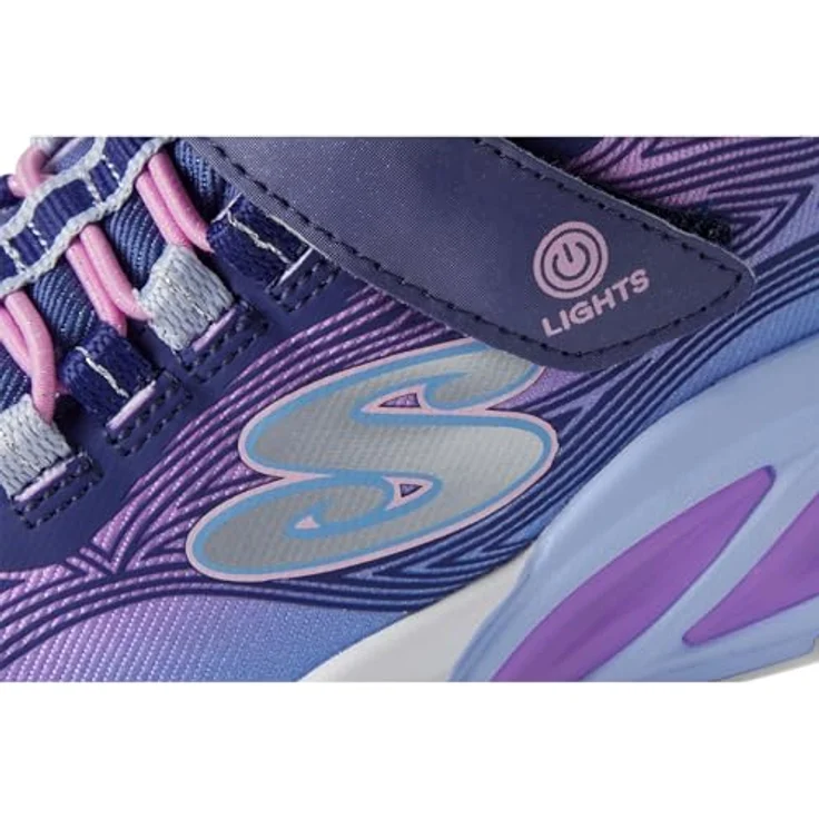 Skechers Cosmic Glow, Mädchen Laufschuhe mit funkelndem Mesh-Obermaterial, blau, mehrfarbig, Größe 30 – Bild 6