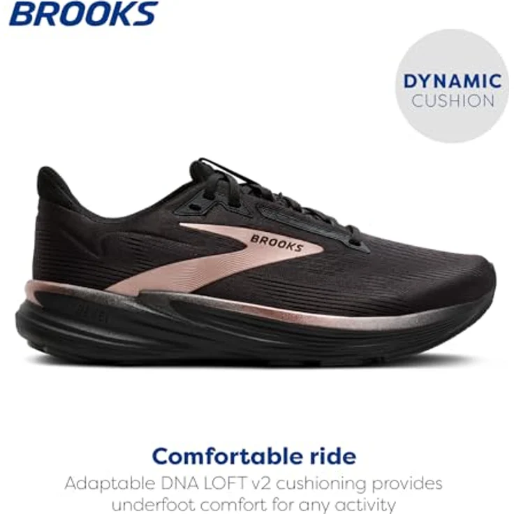 Brooks Revel 8 Damen Laufschuh, leicht, atmungsaktiv, DNA LOFT v2-Dämpfung, schwarz, Größe 9 – Bild 2