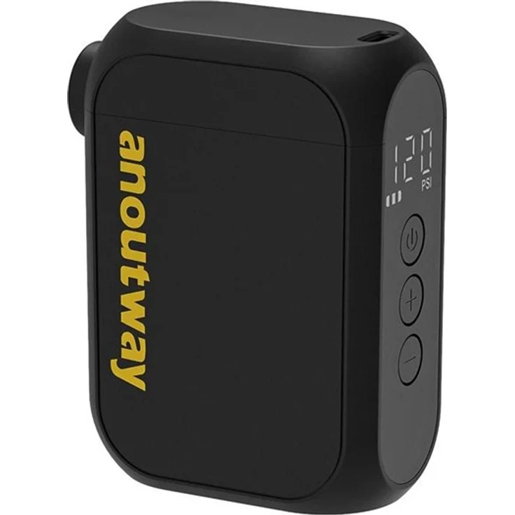 Cycplus AS210 PRO AT1, Mini Bike Pump mit 120 PSI, Echtzeit-Druckanzeige, USB-C Ladefunktion und wasserdichtem Etui