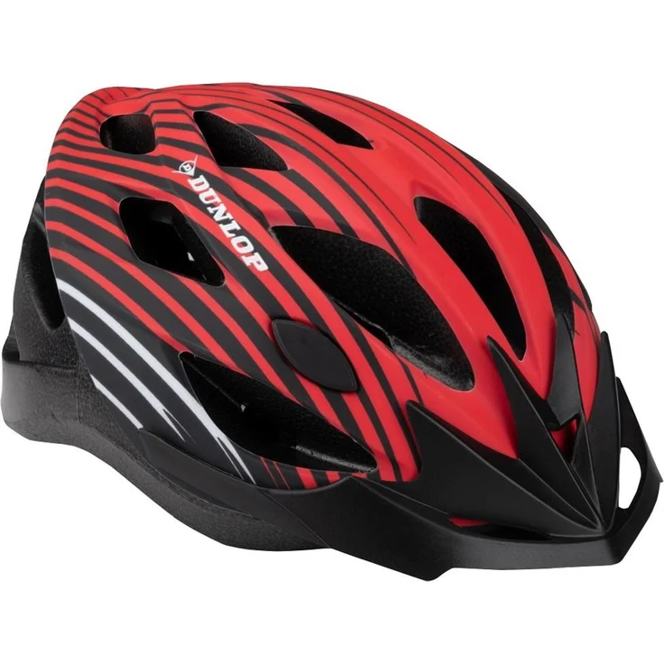 Dunlop Velohelm Unisex, MTB/City Bike Helm mit optimaler Belüftung, grau/schwarz, 58 - 61 cm