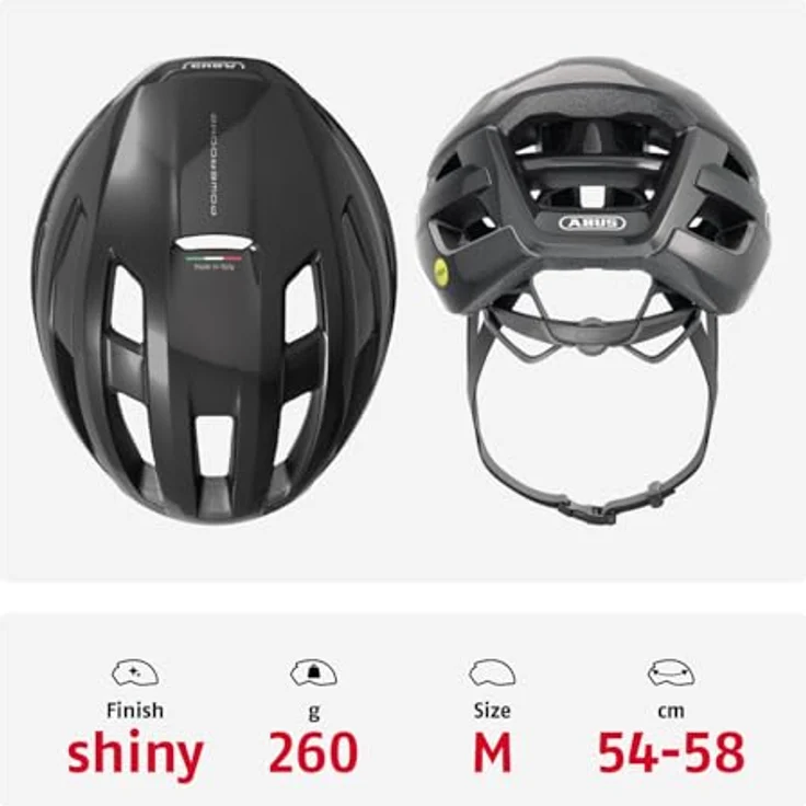Abus PowerDome MIPS, Velohelm (54 - 58 cm) mit optimaler Belüftung und individuellem Anpassungssystem, Made in Italy – Bild 3