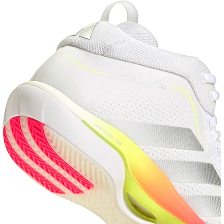 Adidas Crazyflight 7 KJ5666_610, halbhohe Volleyballschuhe, Cloud White/Tech Grey Metallic/Solar Turbo, LIGHTSTRIKE Dämpfung, Adiwear Gummiaußensohle – Bild 7
