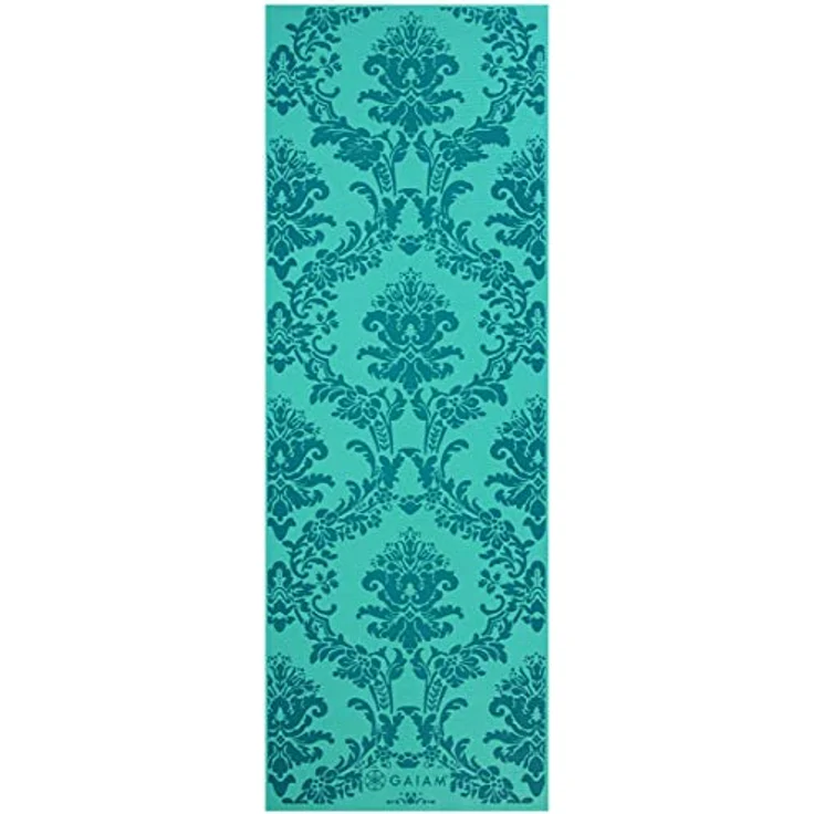 Gaiam Neo-Baroque Yoga Matte Blues, rutschfeste Oberfläche, 68" x 24" x 4mm, Unisex, PVC-frei – Bild 3