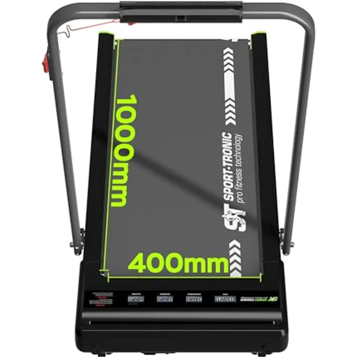 TurboTronic By Z-LINE Cardio Laufband & Cardiotrainer, bis 10 km/h, 2 Steigungsstufen, 6 Programme, LED-Display, Tablet-Halterung, klappbar, bis 120 kg, für Zuhause & Büro – Bild 2