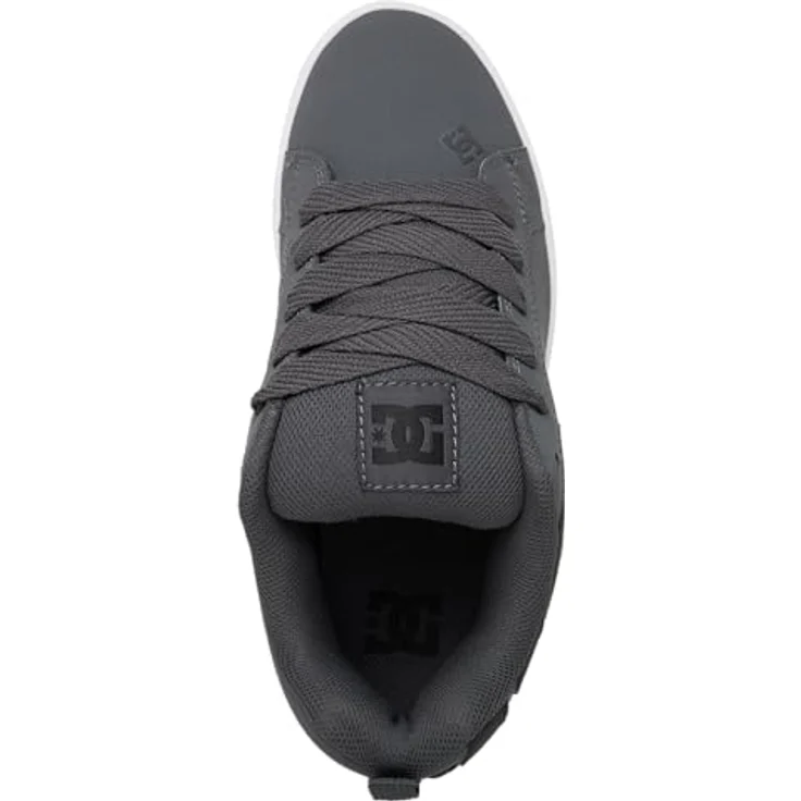 DC Shoes Court Graffik, Lederschuhe für Herren mit atmungsaktiver Mesh-Zunge, grau schwarz – 9 UK / 43 EU / 10 US – Bild 5