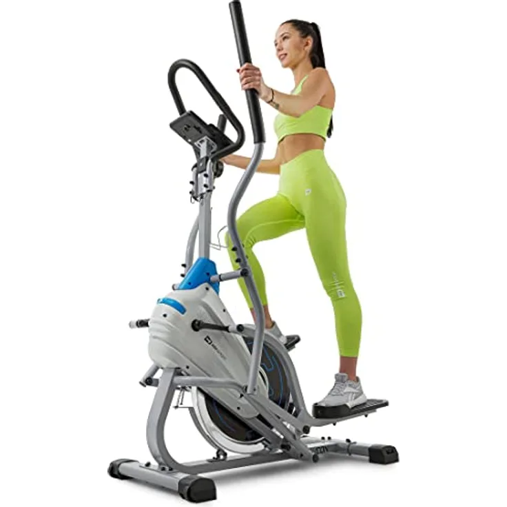Hop-Sport Cross Stepper für zuhause HS-400B Icon - 2-in-1 Crosstrainer und Stepper mit Trainingscomputer - innovatives Trainingsgerät verbindet das Stepper- und Crosstrainer-Training