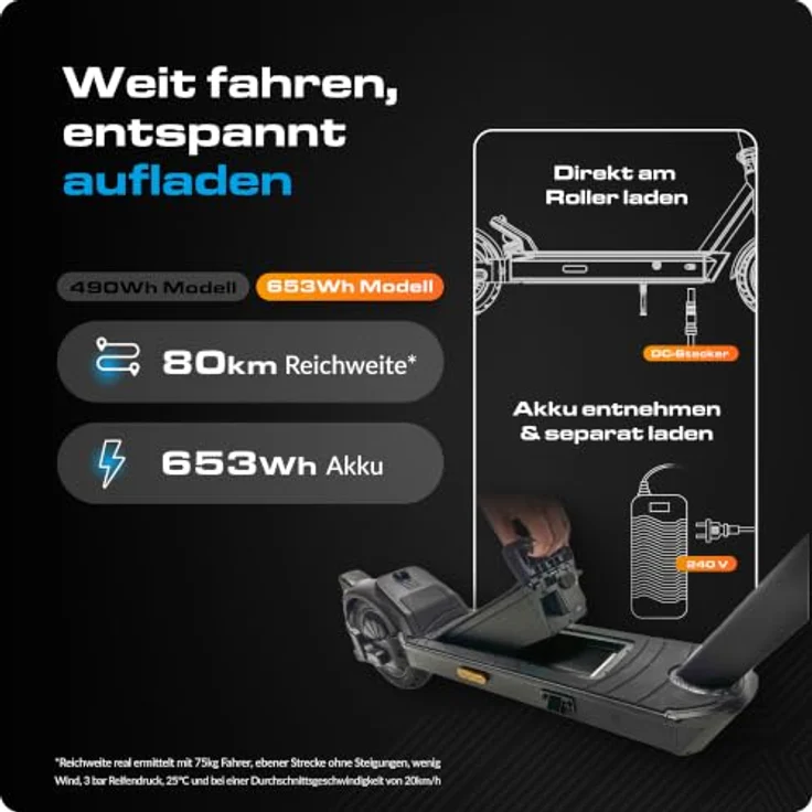 ePowerFun ePF-PULSE 960+ Plus, E-Scooter mit 104 km Reichweite, Vollfederung, 500 W Motor, ABE-zugelassen – Bild 3