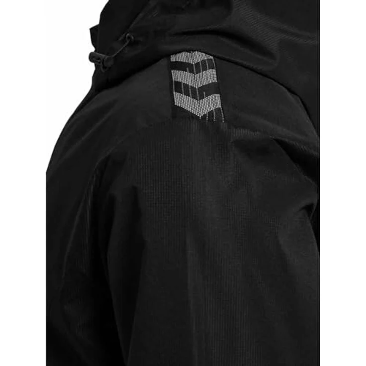Hummel Hmlauthentic Allwetterjacke, Herren Schwarz, Größe L, mit Reißverschlusstaschen und Sturmstulpen – Bild 2
