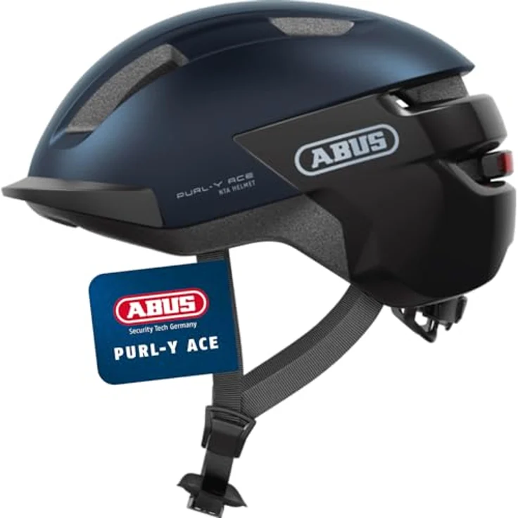 Abus PURL-Y, Velohelm (51 - 55 cm) mit NTA-Zertifizierung, stossabsorbierendem In-Mold-Design und verstellbarem Verstellsystem, Urban Style – Bild 1