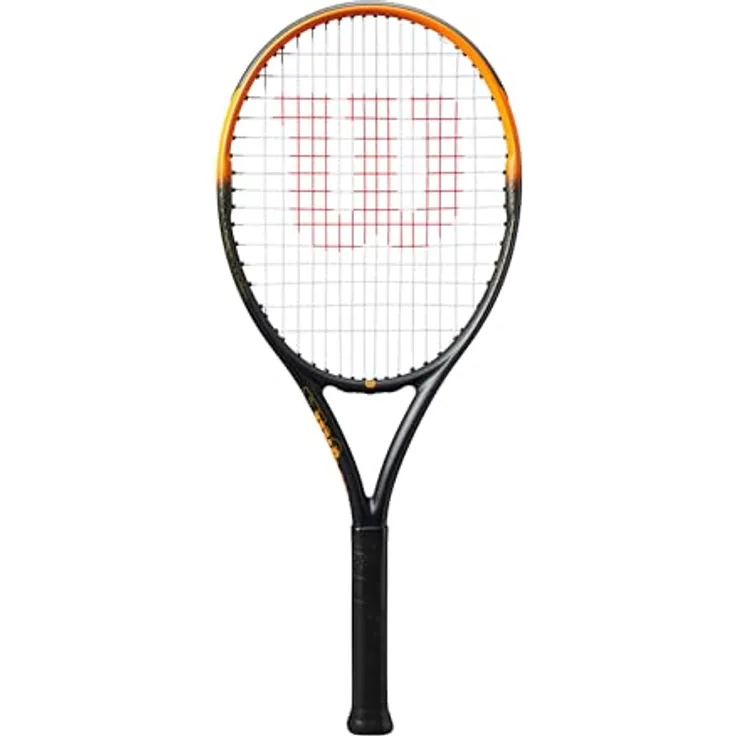Wilson Burn Spin Jr 26, Tennisschläger für Junioren mit Spin-Technologie, leuchtend orange