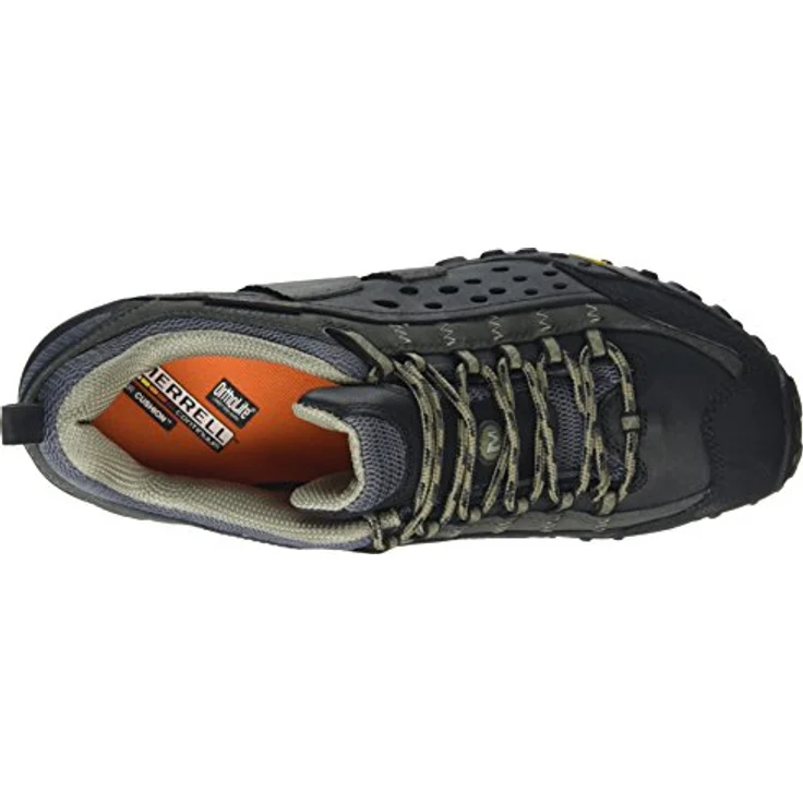 Merrell Intercept Herren Wanderschuhe, Outdoor Trekkingschuh aus Leder, Schwarz, Größe 41.5 – Bild 5