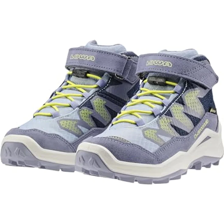 Lowa Maddox Pro Mid GTX Velcro, Kinder-Wanderschuhe aus Veloursleder und Textil mit wasserdichter Gore-Tex-Membran, grau – Bild 5