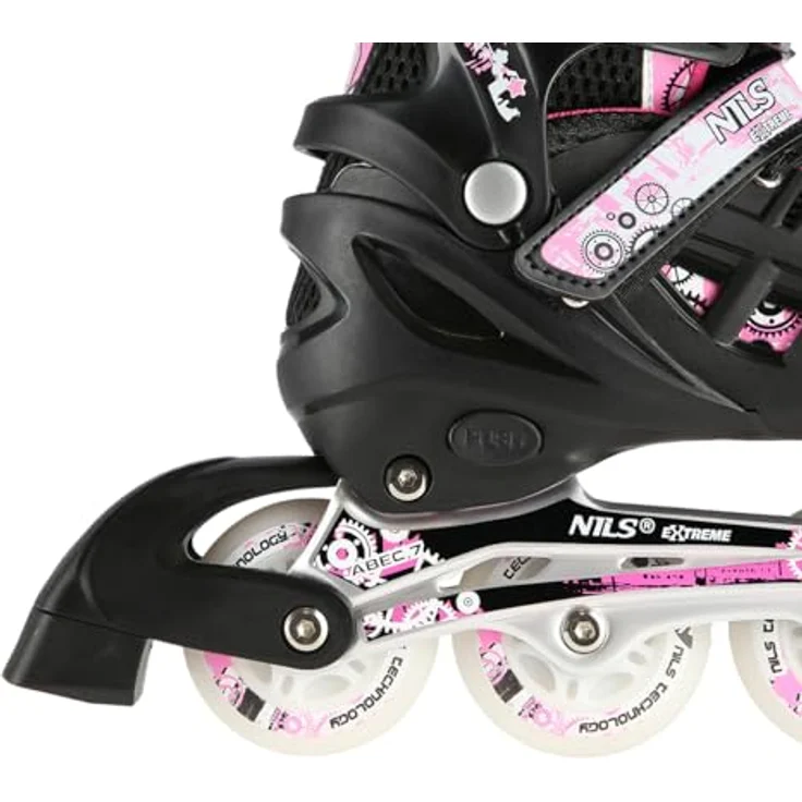 Nils Extreme Inliner Verstellbar 4in1 Rollschuhe Schlittschuhe LED 35-38, für Mädchen Damen Kinder Blades Quad Skates Inlineskates, 4-fach größenverstellbar – Bild 5