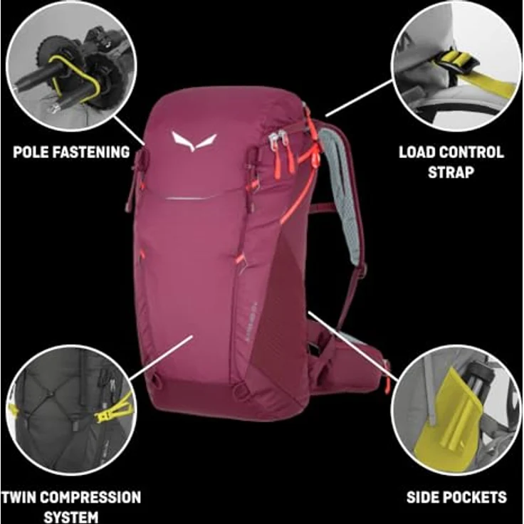 Salewa Alp Trainer 20L Rucksack, 55 cm, schwarz, 100% Polyamid, ideal für Wanderungen – Bild 4