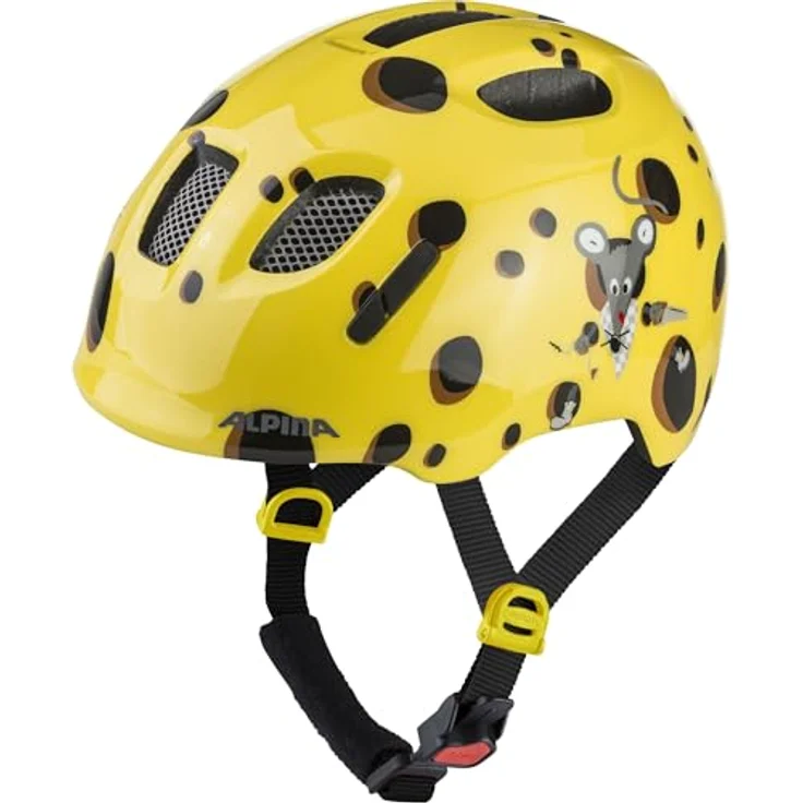 ALPINA Ximo Kinderfahrradhelm, Leicht, Bruchfest, 360°-Fitsystem, Gelb Gouda Gloss, 47-51, Mit optionalem LED-Licht – Bild 1