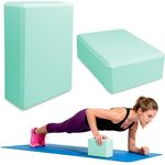 Lixiluxia Yoga Block 2er Set, Rutschfeste EVA Schaumstoff Yogablöcke, 23 cm, Blau für Yoga, Pilates und Meditation