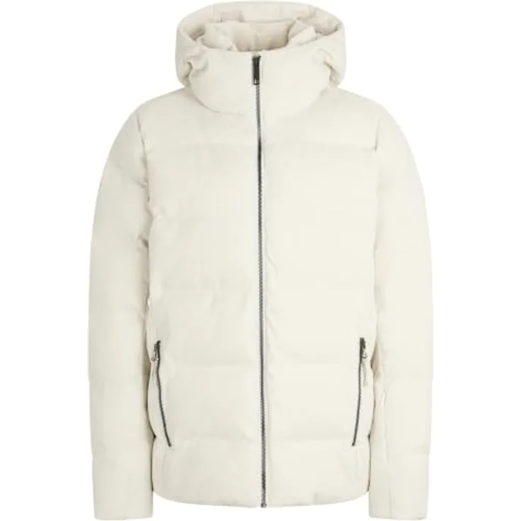 Ziener Skiwear Damen Ski Jacke TRAVA-Z, wasserdichte MicroDown Jacke mit hohem Kragen, cream kord, Größe 38