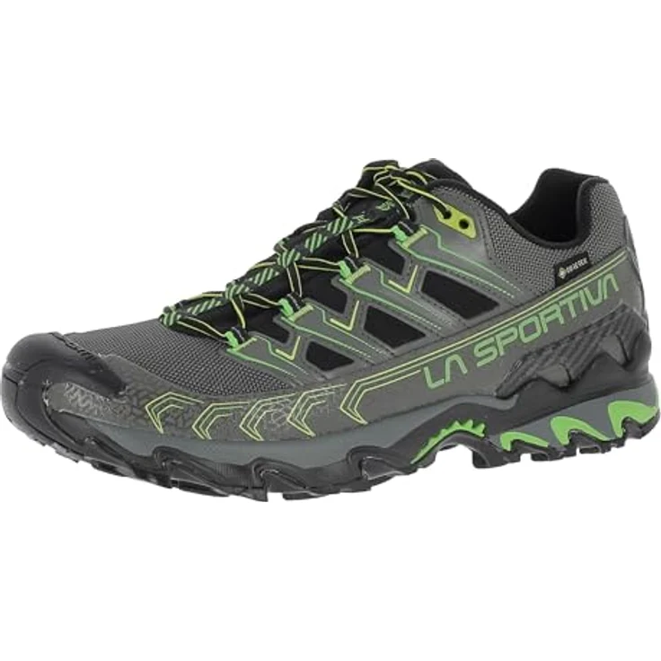 La Sportiva La Ultra Raptor II GTX, Wanderschuhe für Trailrunning, Wasserfest, Metal/Flash Green – Bild 1