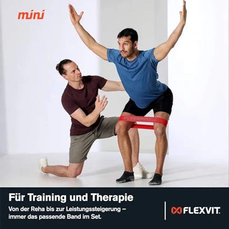 FLEXVIT Mini 6er Set All in - Widerstandsband-Set für alle Fitnesslevel, hautfreundlich & robust, Made in Germany, ideal für Anfänger und Profis – Bild 5