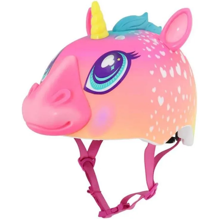 C-Preme Toddler Super Rainbow Stadthelm, Fahrradhelm für Kinder in Rosa, Größe XS (48-52 cm)