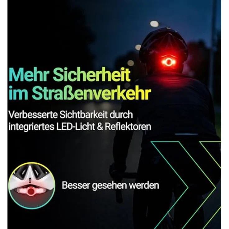 KED Spiri II Trend Fahrradhelm, grau, Größe M (52-58 cm), mit K-Fit Anpassungssystem und LED Rücklicht – Bild 3