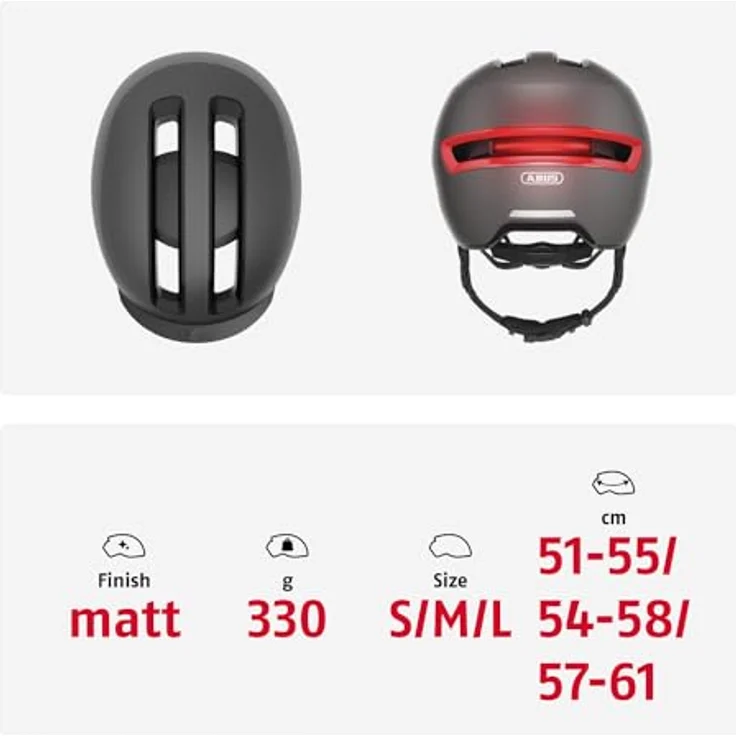 Abus HUD-Y titan matt 57 - 61 cm – Bild 7