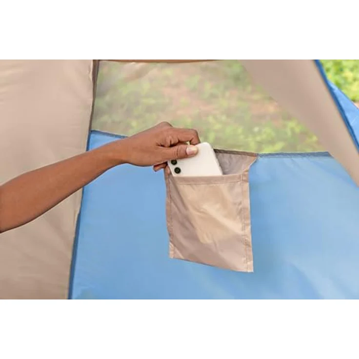 Bestway Strandzelt, wasserabweisend, für 2 Personen, blau, 200 x 100 x 100 cm, inklusive Transporthülle – Bild 8