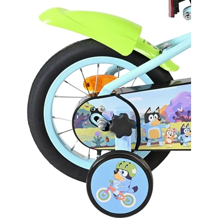 Volare Bluey Kinderfahrrad 12 Zoll, 1 Gang, ohne Schaltung, mit Rücktrittbremse und höhenverstellbarem Lenker, hellblau – Bild 9