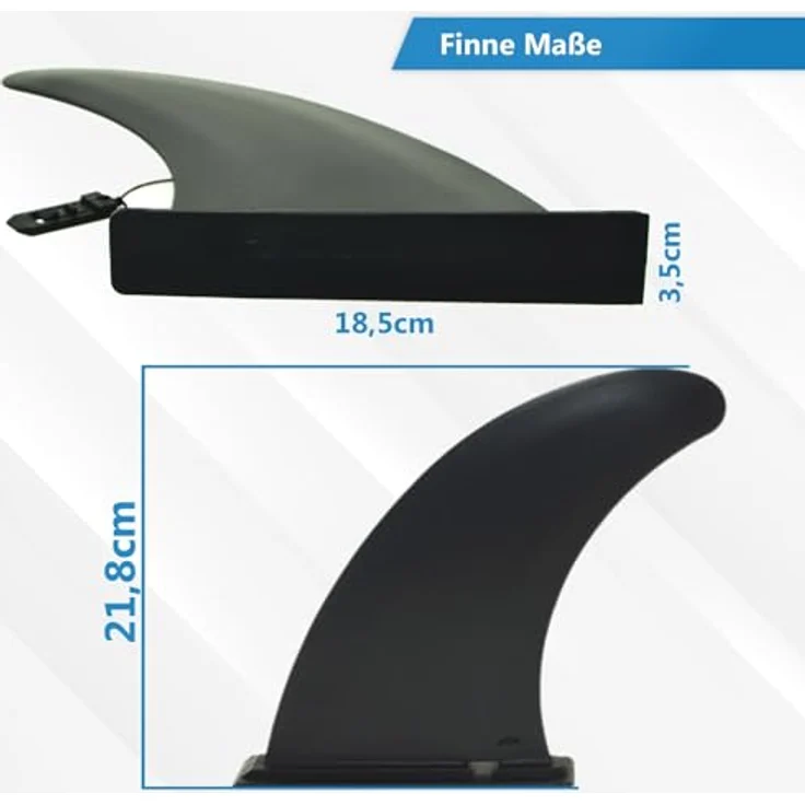 24MOVE SUP-Finne für SUP Stand Up Board Surfboard Flosse wiederverwendbar, abziehbar universal, verstärktes Nylon, 18,5 cm x 3,5 cm x 22 cm – Bild 6