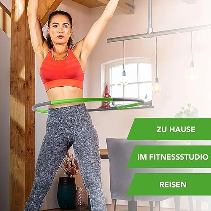 Tunturi Hula Hoop 1.5 kg, Fitness-Hula-Hoop mit sanfter Massagefunktion und wavy Design – Bild 6