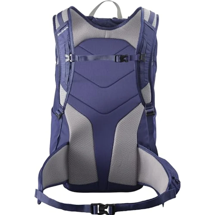 Salomon Trailblazer 30, Unisex-Wanderrucksack mit 30 Litern Fassungsvermögen, komfortablem Tragesystem und elastischen Seitentaschen, Mazarine Blue / Ghost Gray – Bild 3