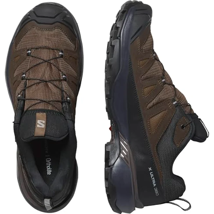 Salomon X ULTRA 360 LEATHER GORE-TEX, wasserdichter Wanderschuh für Herren mit atmungsaktiver Membran und profilierten Gummi-Sohlen – Bild 6