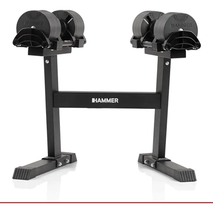 HAMMER Hantel-Set Smartlock mit Hantelständer und intelligentem Smartlock-System (64 kg)