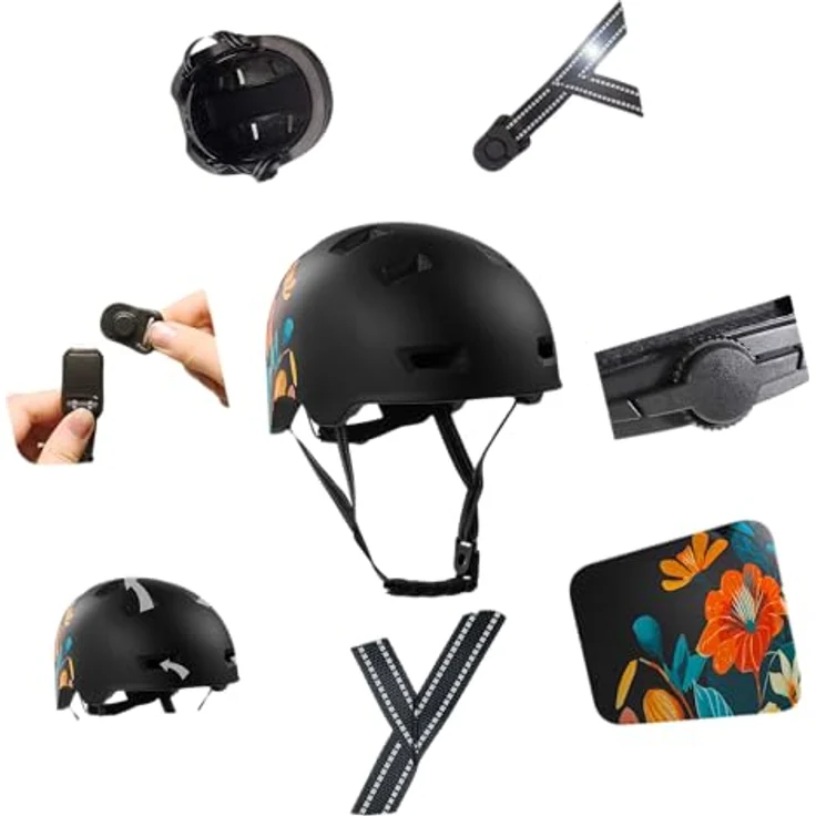 Crazy Safety Rampage Flower, Velohelm für Kinder, 57-61 cm, ergonomisches Design, max. Sicherheit und Komfort – Bild 5