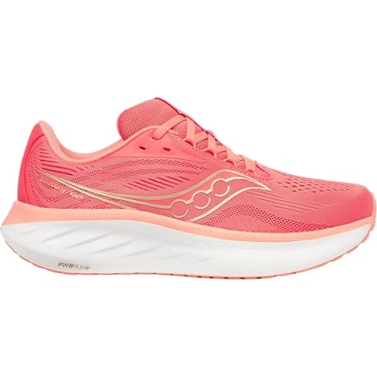 Saucony RIDE 18 Lady, Neutral Laufschuhe mit PWRRUN Dämpfung, coral/salmon, Größe US 7.5 - EU 38.5 - CM 24.5 - UK 5.5 – Bild 2
