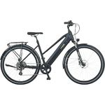 Prophete Entdecker 2.0 Trekking E-Bike 28 Zoll - 360 Wh - Heckmotor - 8-Gang Kettenschaltung - HDY. Scheibenbremse - Rahmenhöhe 50 cm, Schwarz