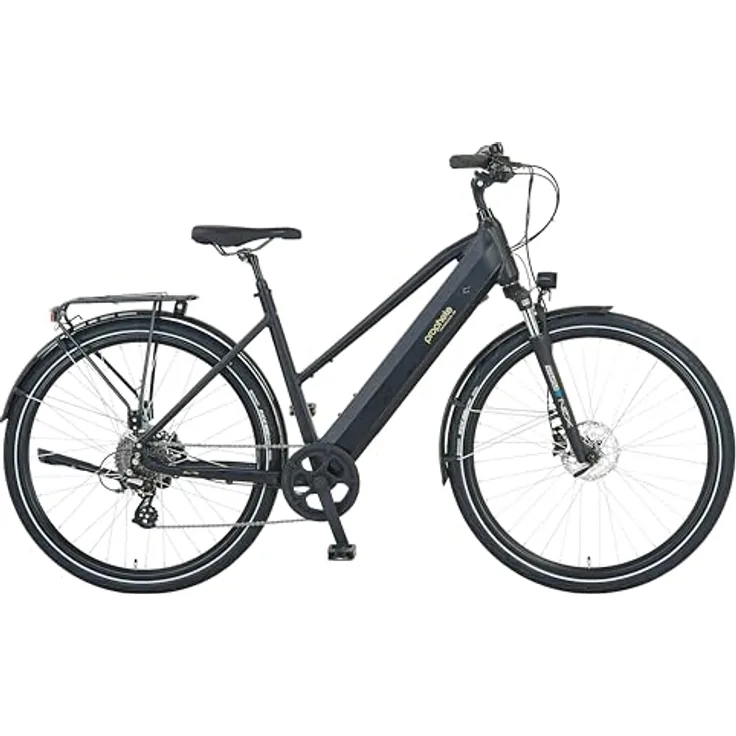 Prophete Entdecker 2.0 Trekking E-Bike 28 Zoll - 360 Wh - Heckmotor - 8-Gang Kettenschaltung - HDY. Scheibenbremse - Rahmenhöhe 50 cm, Schwarz