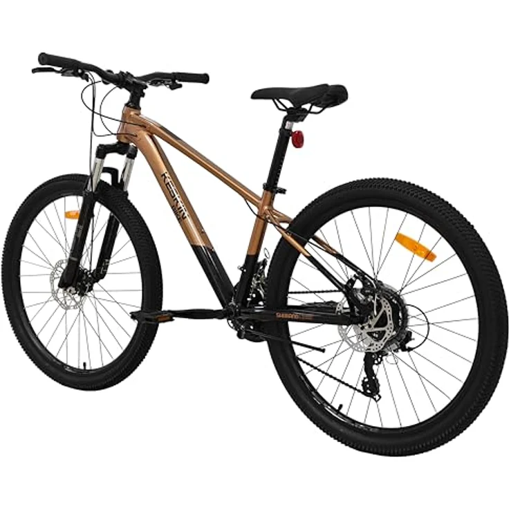Keskin Bikes HT MTB1, 26" Hardtail Mountainbike mit Aluminiumrahmen, SM21-Speed, hydraulischen Scheibenbremsen, Bronze Schwarz – Bild 3