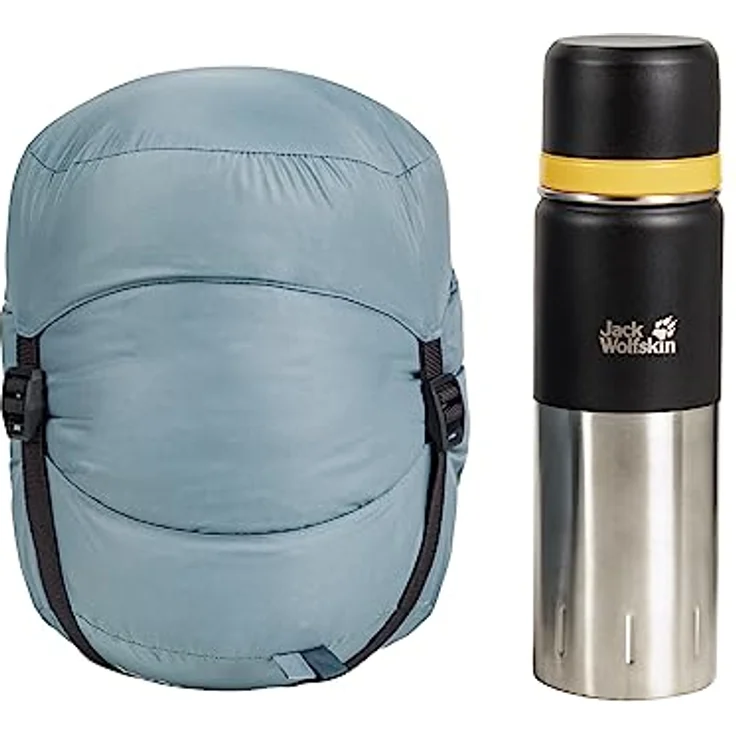 Jack Wolfskin Wolftrail Down-7 Mumienschlafsack, Citadel, 180 - Daunenschlafsack für 3 Jahreszeiten mit ergonomischem Reißverschlussverlauf – Bild 5