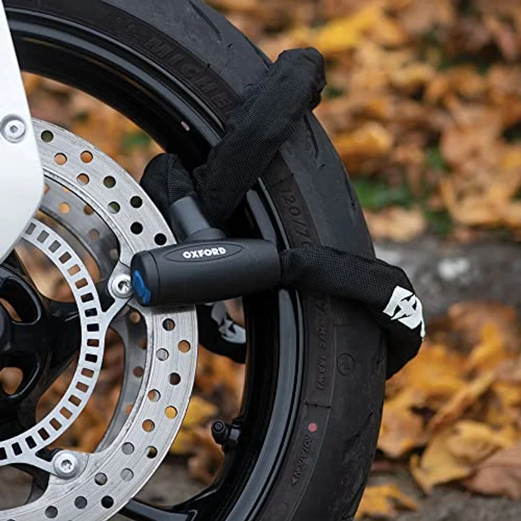 OXFORD LK106 Kettenschloss, 8mm Stahl mit Schutzhülle für Fahrräder – Bild 3