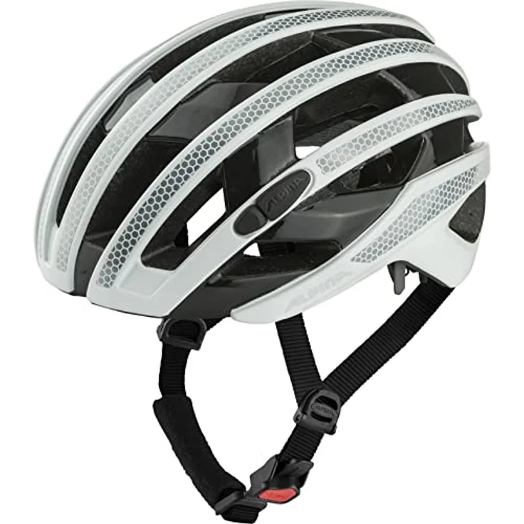 Alpina Ravel Reflective, Gravel-Helm mit reflektierender Oberfläche, höhenverstellbarem Run-System, weiß glanz – Bild 1