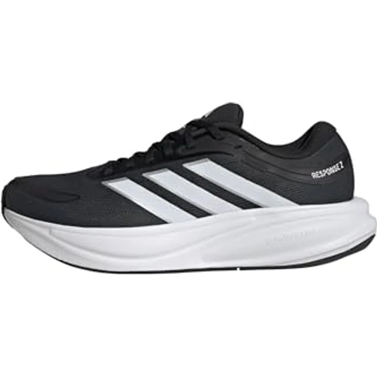 Adidas Response 2 Laufschuhe Herren, 44,5, atmungsaktiv, Core Black/Ftwr White/Matte Silver, hohe Dämpfung, neutraler Stabilitätsgrad – Bild 1