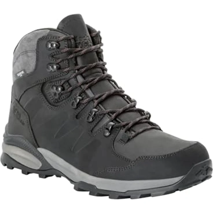 Jack Wolfskin Refugio Prime Texapore Mid M, Herren Wanderschuhe, grau, wasserdicht, schnelltrocknendes Innenfutter, individuell anpassbare Schnürung – Bild 4