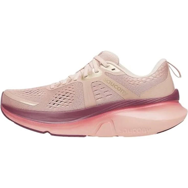 Saucony GUIDE 18, Damen Laufschuhe mit PWRRUN-Dämpfung, Rosa, Größe 38.5