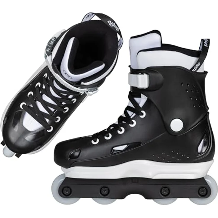 Playlife Reactor Inline-Skates, aggressives Design mit Fluid V Rahmen, 58 mm Rädern, Komfort Sway-Boots, Schwarz EU 45-46 – Bild 4