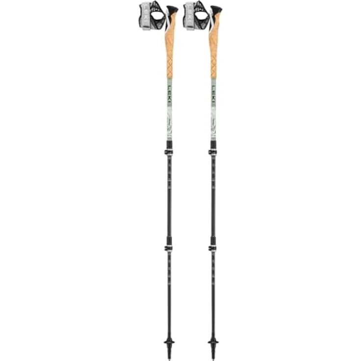 LEKI Cross Trail Lite Carbon Wanderstöcke, White-Envy-Black, 100-135cm – Bild 1