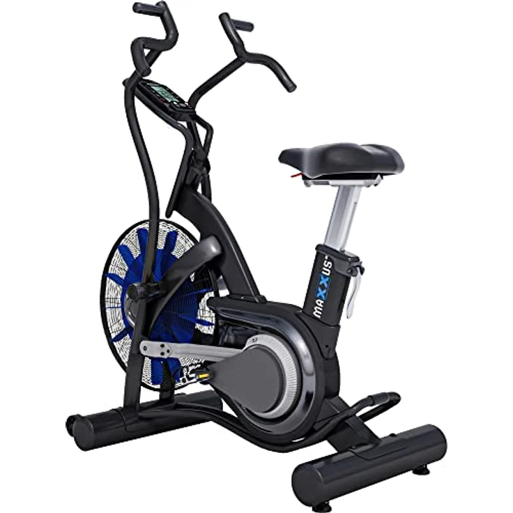 MAXXUS Air Bike 90 Pro - Luftwiderstand, Sitz & Griff verstellbar, 160 kg, LCD Display - Ergometer für Zuhause in Schwarz – Bild 1
