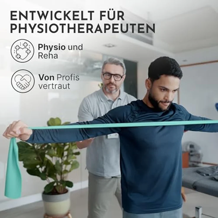 NEOLYMP Widerstandsbänder 15 cm breit, reißfeste Fitnessbänder aus TPE für Krafttraining und Physio, elastische Resistance Bands (2 m | Rot) – Bild 4