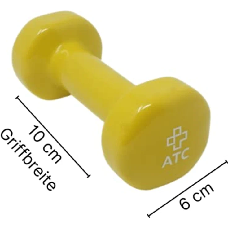 ATC Handels GmbH Hanteln aus Vinyl 1 Paar – Kurzhanteln, Kurzhantelset, Krafttraining, kleine Hanteln für Gymnastik, Rehasport, Fitness und Aerobic, 0,5 kg – Bild 3