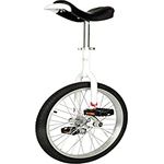 QU-AX Onlyone Einrad, Weiß, mit bequemem Sattel und austauschbaren Ecken